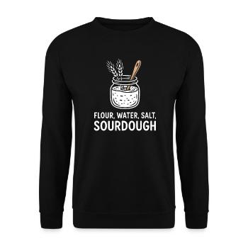 Sorurteig-Vorrats-Essentials - Unisex Pullover - Schwarz - Vorne - Alina (178cm) & Michal (187cm)