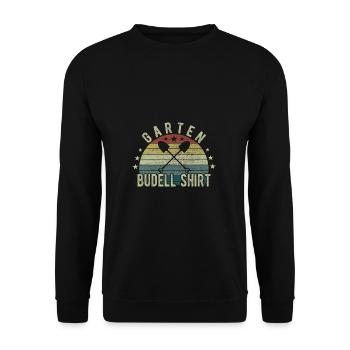 Garten Buddel Shirt Hobbygärtner Gärtnerin Gärtner - Unisex Pullover - Schwarz - Vorne - Alina (178cm) & Michal (187cm)