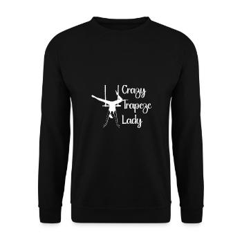Circus Graphic Crazy Trapeze Lady Circus Performer - Unisex Sweatshirt - black - Front - Alina (178cm) & Michal (187cm)