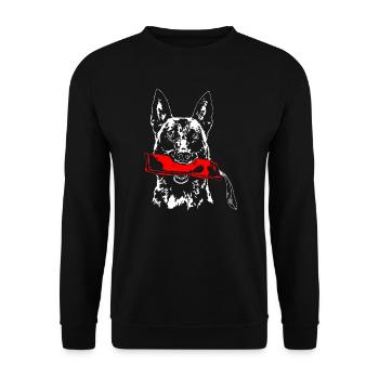 Belgian MALINOIS Dog Sport Dogs IGP Wilsigns - Unisex Sweatshirt - black - Front - Alina (178cm) & Michal (187cm)