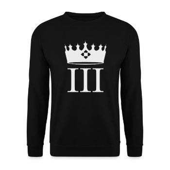 King Charles Crown - Unisex Sweatshirt - black - Front - Alina (178cm) & Michal (187cm)