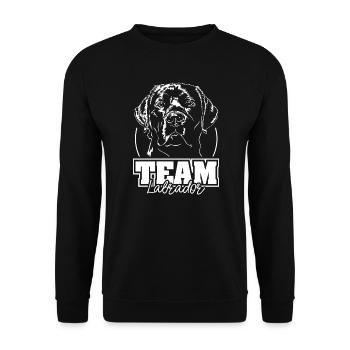 Team Labrador Retriever Labbi Dog Dog Wilsigns - Unisex Sweatshirt - black - Front - Alina (178cm) & Michal (187cm)