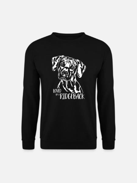Loved by a Ridgeback Hunde Rhodesian Ridgeback - Unisex Pullover - Schwarz