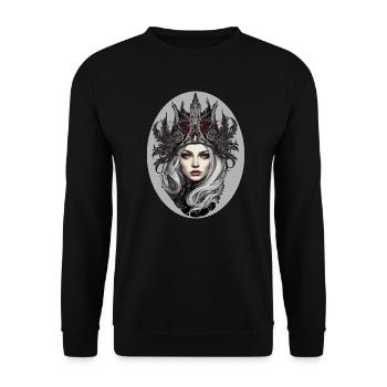 Goth Girl Gothic Mystical Horror Crown - Sweat-shirt Unisexe - noir - Devant - Alina (178cm) & Michal (187cm)