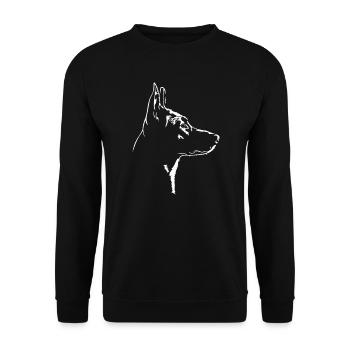 Malinois Dogs Belgian Shepherd Dog Wilsigns - Unisex Sweatshirt - black - Front - Alina (178cm) & Michal (187cm)