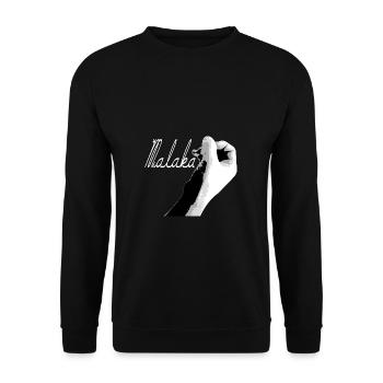 Malaka Griechin Grieche Greece Greek Griechenland - Unisex Sweatshirt - black - Front - Alina (178cm) & Michal (187cm)