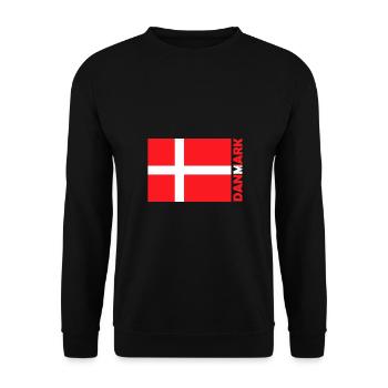 Drapeau Danemark Danemark Danemark Scandinavie - Sweat-shirt Unisexe - noir - Devant - Alina (178cm) & Michal (187cm)