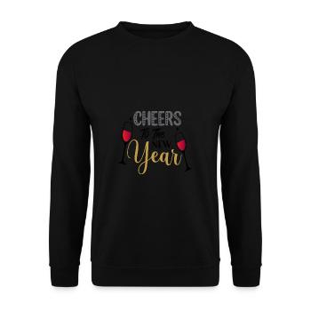 Bravo Nouvel An Nouvel An Noël - Sweat-shirt Unisexe - noir - Devant - Alina (178cm) & Michal (187cm)