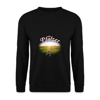 100% Pfälzer Pälzer Palz Pfalz Mundart Dialekt - Unisex Pullover - Schwarz - Vorne - Alina (178cm) & Michal (187cm)