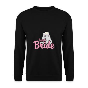 Équipe Bride Cat Engagement Enterrement de vie de garçon - Sweat-shirt Unisexe - noir - Devant - Alina (178cm) & Michal (187cm)