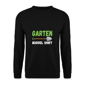 Garten Buddel Shirt Hobbygärtner Gärtnerin Gärtner - Unisex Pullover - Schwarz - Vorne - Alina (178cm) & Michal (187cm)