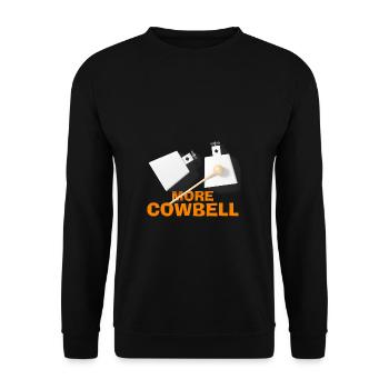 Plus Cowbell Bell Cow Animal Music Teacher Rhythm - Sweat-shirt Unisexe - noir - Devant - Alina (178cm) & Michal (187cm)
