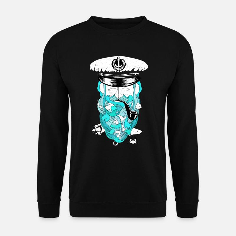 Captain in the sea - Unisex Sweatshirt - black