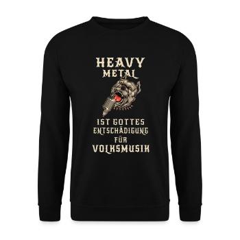 Heavy Metal Music - Unisex Pullover - Schwarz - Vorne - Alina (178cm) & Michal (187cm)