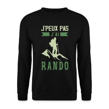 Je Peux Pas J'ai Rando - Sweat-shirt Unisexe - noir - Devant - Alina (178cm) & Michal (187cm)