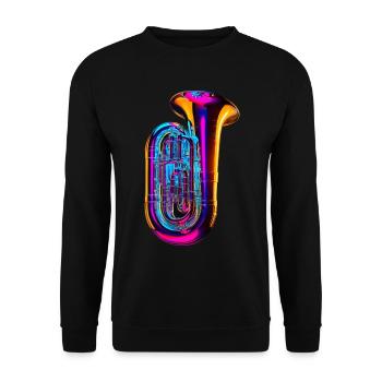 Tuba - Sweat-shirt Unisexe - noir - Devant - Alina (178cm) & Michal (187cm)