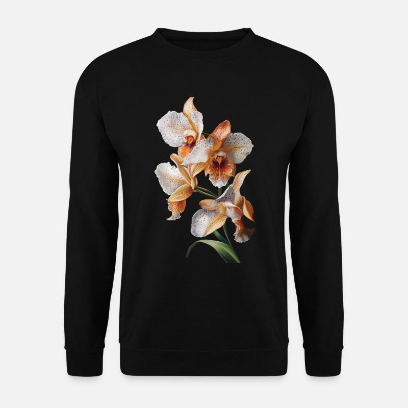 Orchidee - Unisex Pullover - Schwarz