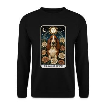 Basset - Unisex Pullover - Schwarz - Vorne - Alina (178cm) & Michal (187cm)