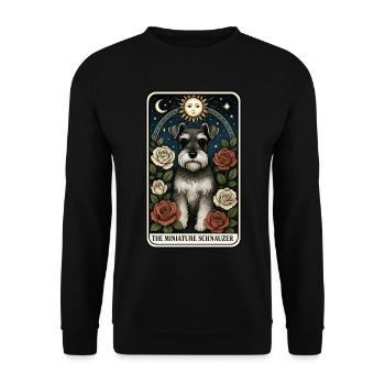 Zwergschnauzer - Unisex Pullover - Schwarz - Vorne - Alina (178cm) & Michal (187cm)