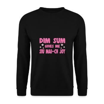 Bao Bun Funny Dim Sum Siu mai-Ch Joy Asian Food - Unisex Sweatshirt - black - Front - Alina (178cm) & Michal (187cm)