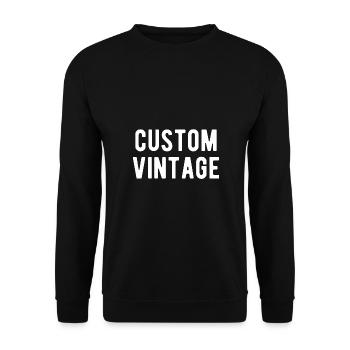 Custom vintage - Unisex Sweatshirt - black - Front - Alina (178cm) & Michal (187cm)