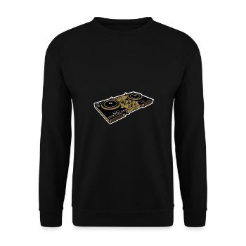 DJ turntables - Unisex Sweatshirt - black - Front - Alina (178cm) & Michal (187cm)