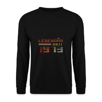 Legendär seit 1973 - Unisex Pullover - Schwarz - Vorne - Alina (178cm) & Michal (187cm)