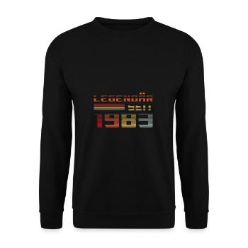Legendär seit 1983 - Unisex Pullover - Schwarz - Vorne - Alina (178cm) & Michal (187cm)