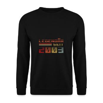 Legendär seit 2003 - Unisex Pullover - Schwarz - Vorne - Alina (178cm) & Michal (187cm)