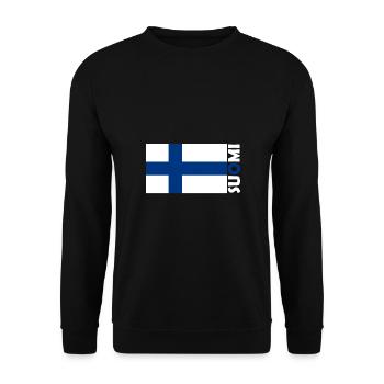 Drapeau Suomi Finlande Finnois Scandinavie - Sweat-shirt Unisexe - noir - Devant - Alina (178cm) & Michal (187cm)