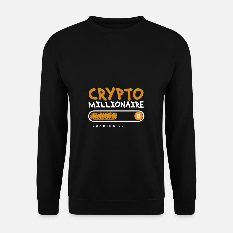 Crypto Millionaire Bitcoin Cryptocurrency - Unisex Sweatshirt - black