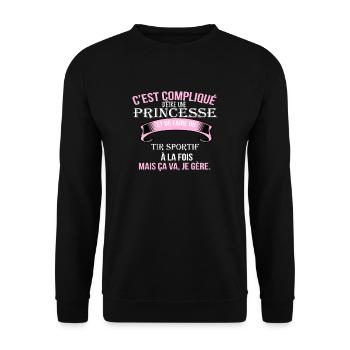Tir sportif - Sweat-shirt Unisexe - noir - Devant - Alina (178cm) & Michal (187cm)