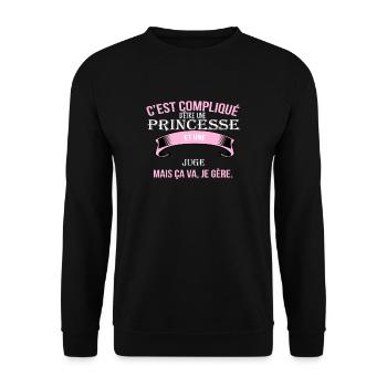 Juge - Sweat-shirt Unisexe - noir - Devant - Alina (178cm) & Michal (187cm)