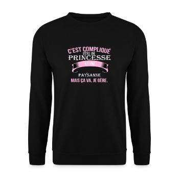 Paysanne - Sweat-shirt Unisexe - noir - Devant - Alina (178cm) & Michal (187cm)