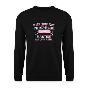 Martine - Sweat-shirt Unisexe - noir - Devant - Alina (178cm) & Michal (187cm)
