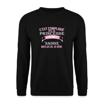 Nadine - Sweat-shirt Unisexe - noir - Devant - Alina (178cm) & Michal (187cm)