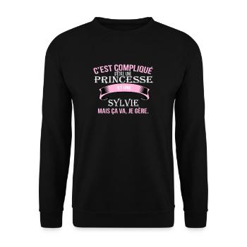 Sylvie - Sweat-shirt Unisexe - noir - Devant - Alina (178cm) & Michal (187cm)