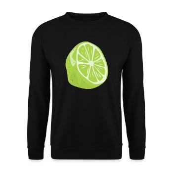 LIME ARE THE BEST - Unisex Sweatshirt - black - Front - Alina (178cm) & Michal (187cm)