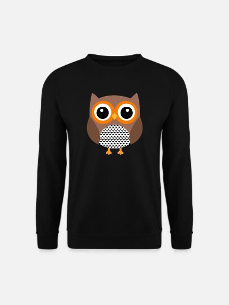 hibou hibou hibou hibou animaux animaux - Sweat-shirt Unisexe - noir