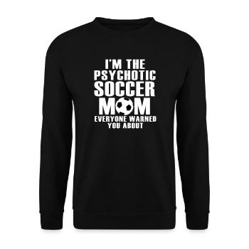 Fußball Mama - Fussball Mutter - Unisex Pullover - Schwarz - Vorne - Alina (178cm) & Michal (187cm)