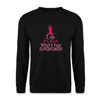 yoga - Sweat-shirt Unisexe - noir - Devant - Alina (178cm) & Michal (187cm)