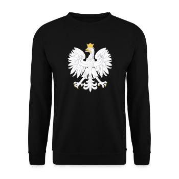 Polish Eagle T-Shirt - Unisex Sweatshirt - black - Front - Alina (178cm) & Michal (187cm)
