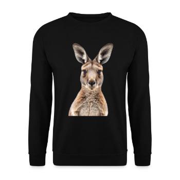 Känguru - Unisex Pullover - Schwarz - Vorne - Alina (178cm) & Michal (187cm)
