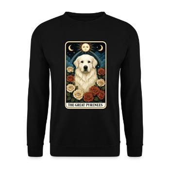 Pyrenäenberghund - Unisex Pullover - Schwarz - Vorne - Alina (178cm) & Michal (187cm)