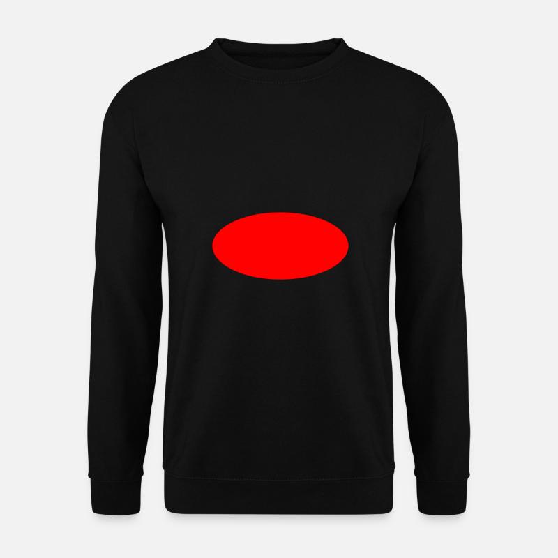 Hintergrund Oval Rot - Unisex Pullover - Schwarz