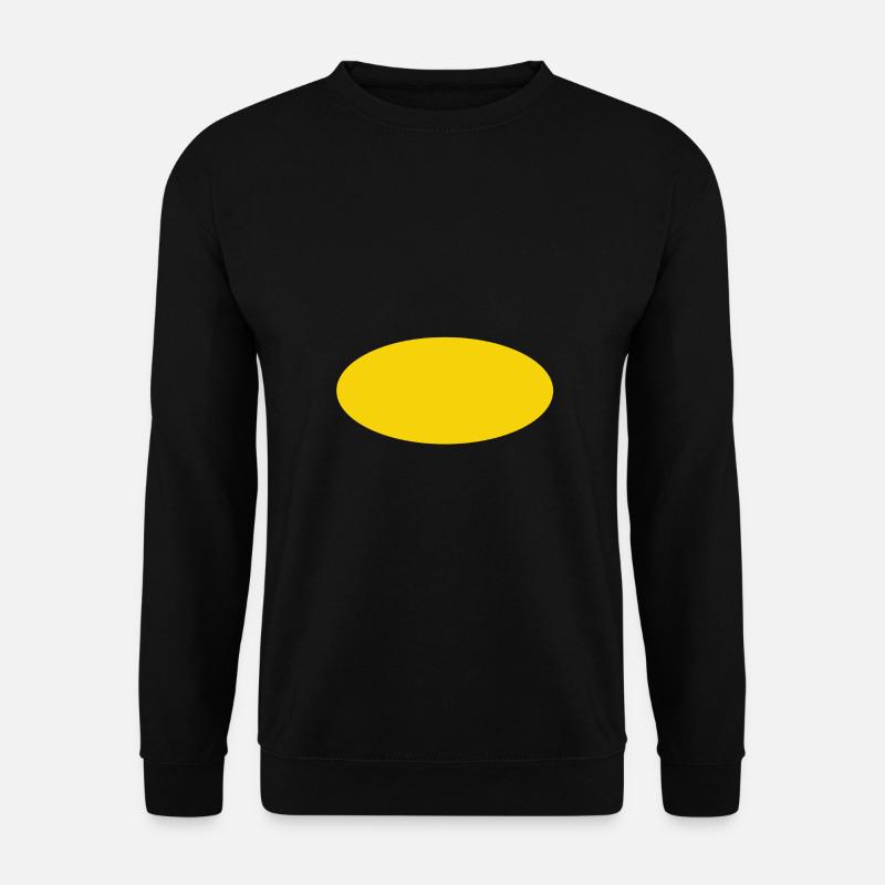 Hintergrund Oval Gelb - Unisex Pullover - Schwarz