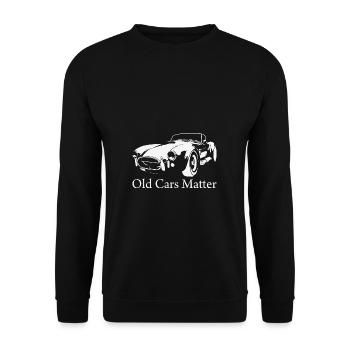 Old Cars Matter Retro Muscle Classics Vintage - Unisex Pullover - Schwarz - Vorne - Alina (178cm) & Michal (187cm)