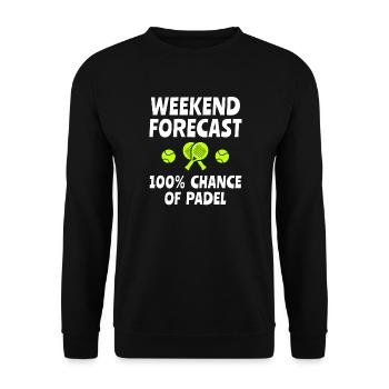 Padel Player Funny Padel Tennis Graphic Padel - Unisex Sweatshirt - black - Front - Alina (178cm) & Michal (187cm)