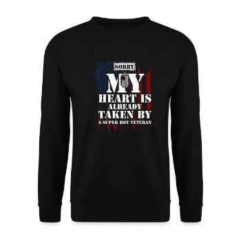 Sorry My Heart Is Already Taken... - Unisex Sweatshirt - black - Front - Alina (178cm) & Michal (187cm)