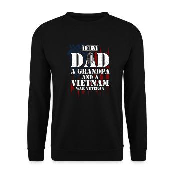 I'm A Dad A Grandpa And A Vietna... - Unisex Sweatshirt - black - Front - Alina (178cm) & Michal (187cm)